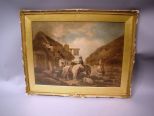 Pair of Victorian prints in original frame and glass