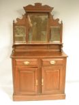 Mahogany Sideboard with Beveled Mirror