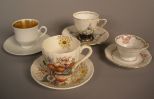 Collection of 4 Cups and Saucers