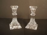 Pair of signed Waterford candle sticks
