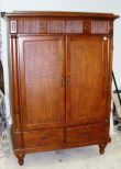 Faux Rattan Front T.V. Cabinet