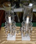 Pair of Hurricane Lamps