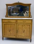 Marble Top Sideboard with Mirror