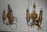 Pair of Victorian Wall Electric Candle Lights