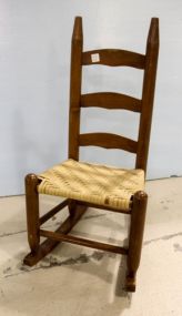 Child's Rush Seat Rocking Chair