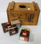 Wood Deer Box with 12 Gauge Shells