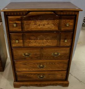 Oak Five Drawer Chest