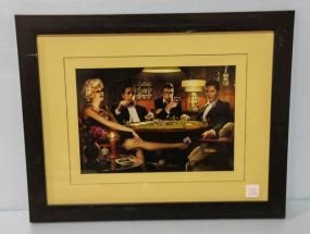 Print of Elvis, Marilyn, James & Humphrey