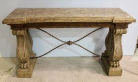 Gold Decorated Console Table