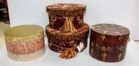 Four Decorative Hat Boxes