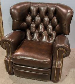 Large Leather Upholstered Club Chair