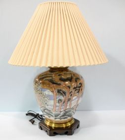 Large Hand Painted Lamp