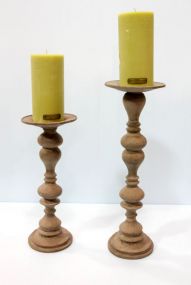 Two Resin Candlesticks