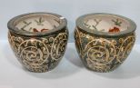 Two Porcelain Painted Pots