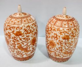 Two Porcelain Ginger Jars