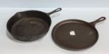 Lodge Flat Skillet & #8 Skillet