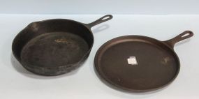 Lodge Flat Skillet & #8 Skillet