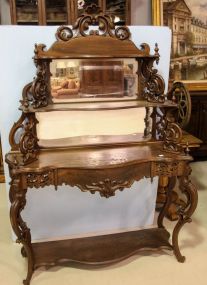 Victorian Walnut Etegere