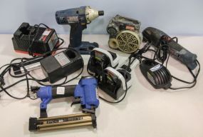 Ryobi Drill, Nail Gun, Batteries & Chargers