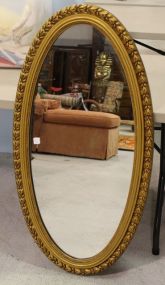 Oval Gold Leaf Mirror