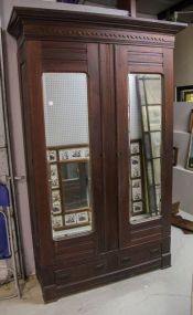 Walnut East Lake Double Door Armoire