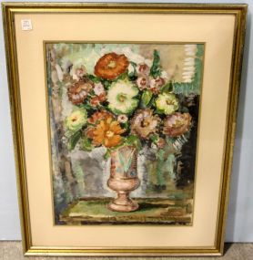 Floral Watercolor Signed Marie Hull