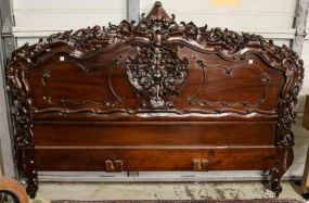 Heavily Carved King Size Headboard
