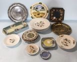 Assortment of China Plates and Trays