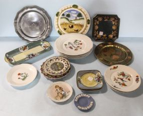 Assortment of China Plates and Trays