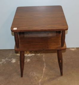 Square Side Table with Shelf