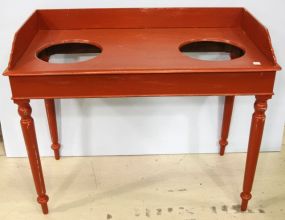 Red Painted Double Washstand