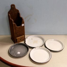 Enamel Plates & Primitive Spice Box