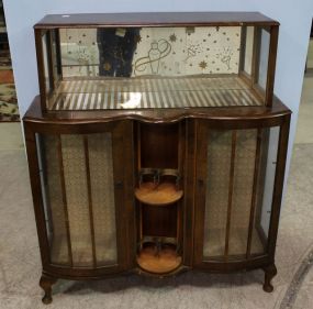 English Walnut Queen Anne Cocktail Cabinet