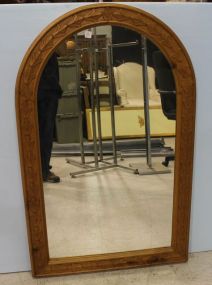 Hand Carved Arched Pine Mirror