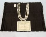 Three Strand Jackie Kennedy Replica Pearl Necklace