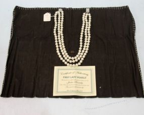 Three Strand Jackie Kennedy Replica Pearl Necklace