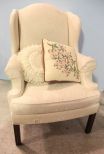 Wing Back Chair with Pillows
