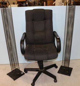 Two Metal Racks & Office Chair