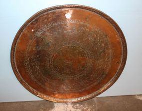 Large Round Copper Tray