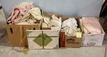 Four Boxes of Napkins, Place Mats & Pillows