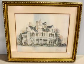 Limited Edition Print of Victorian House