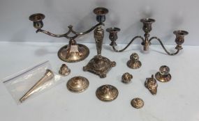 Broken Silverplate Candlesticks