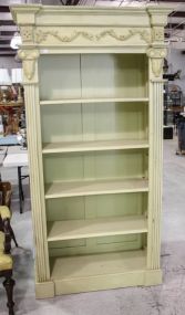 Pale Yellow Open Front Bookcase