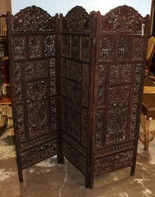 Carved Wood Dressing Screen