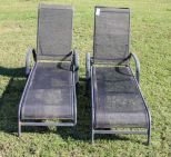 Two Outdoor Lounge Chairs