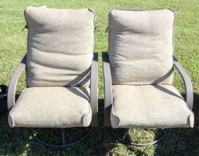 Pair of Swivel Arm Chairs