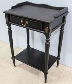 Painted Black One Drawer Stand
