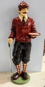 Composite Resin Golfer Statue