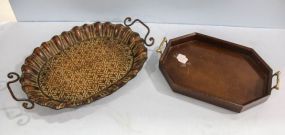 Wood Handled Tray & Metal Handled Tray