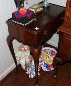 Mahogany One Drawer Queen Anne Stand